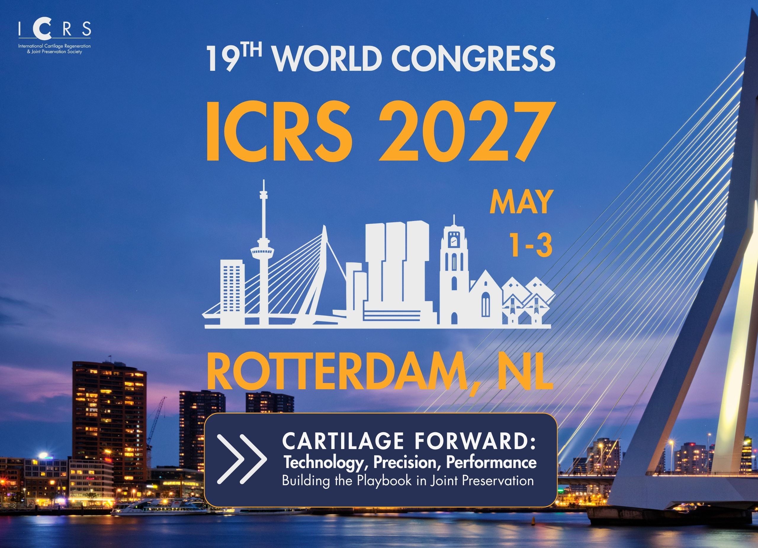 Visual of ICRS 2027, Erasmus Bridge Rotterdam